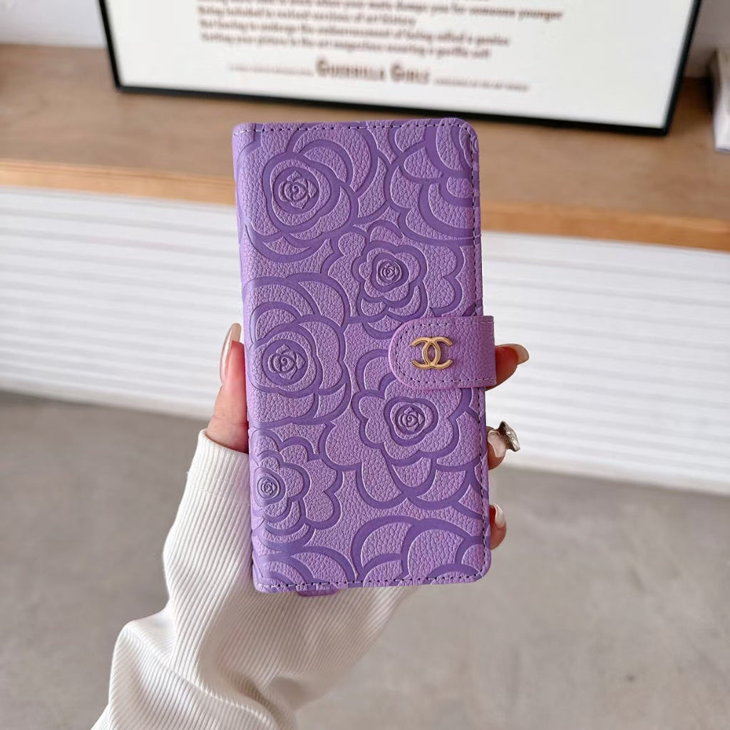 Chanel Genuine Leather Wallet Leather Crossbody Bag Apple iPhone Case